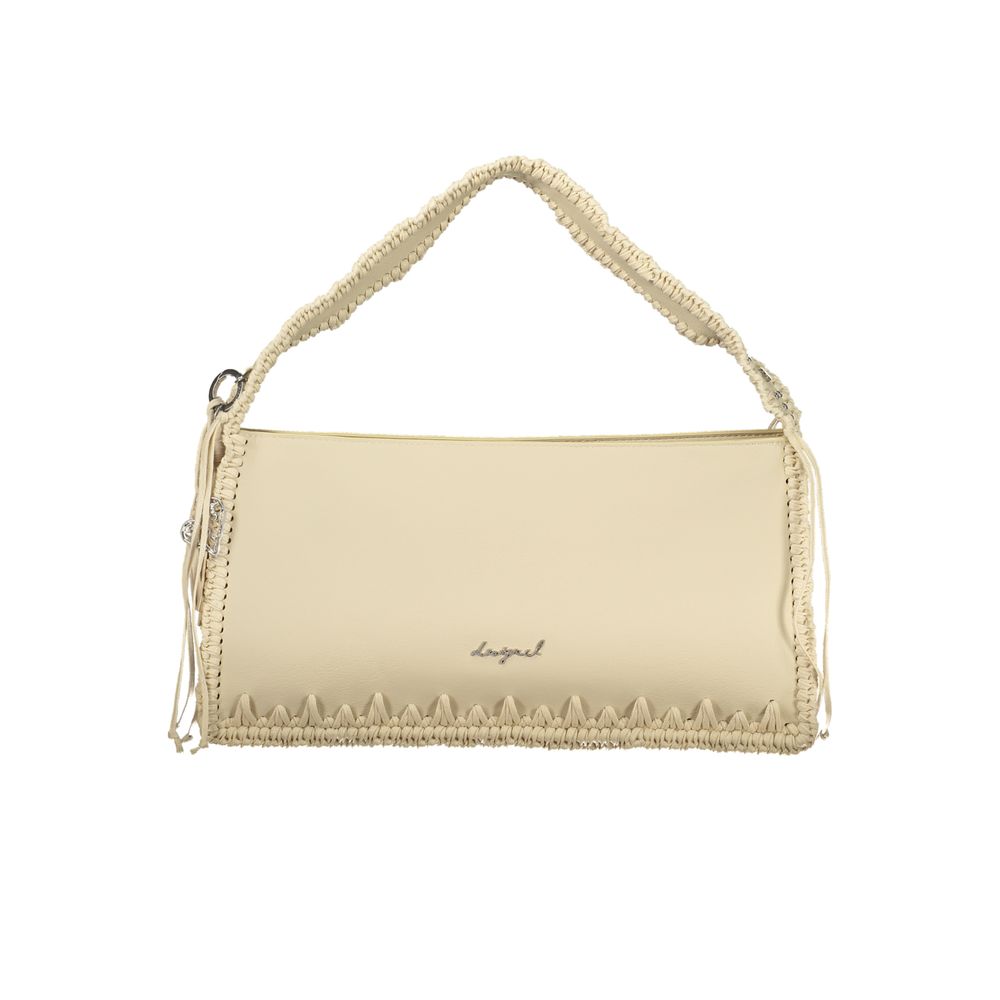 Desigual Beige Polyurethane Women Handbag | Regal Royce