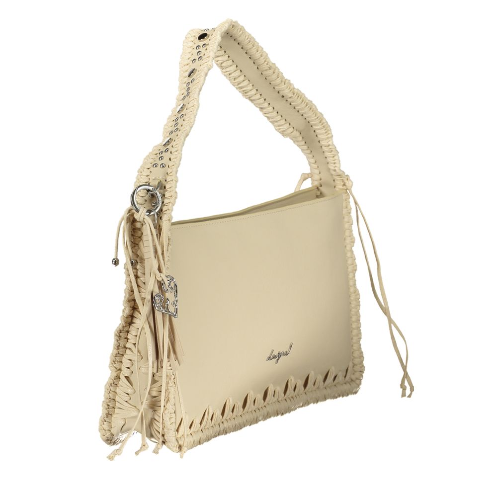 Desigual Beige Polyurethane Women Handbag | Regal Royce