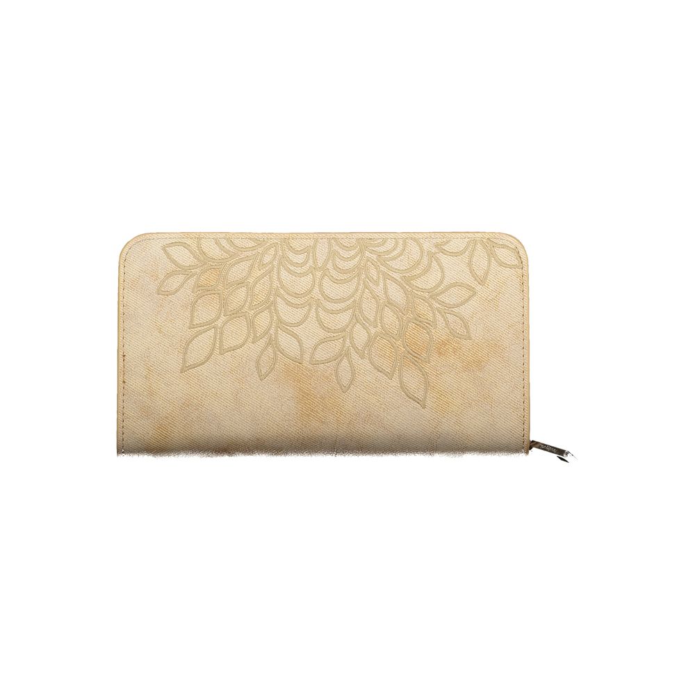 Desigual Beige Polyurethane Women Wallet | Regal Royce