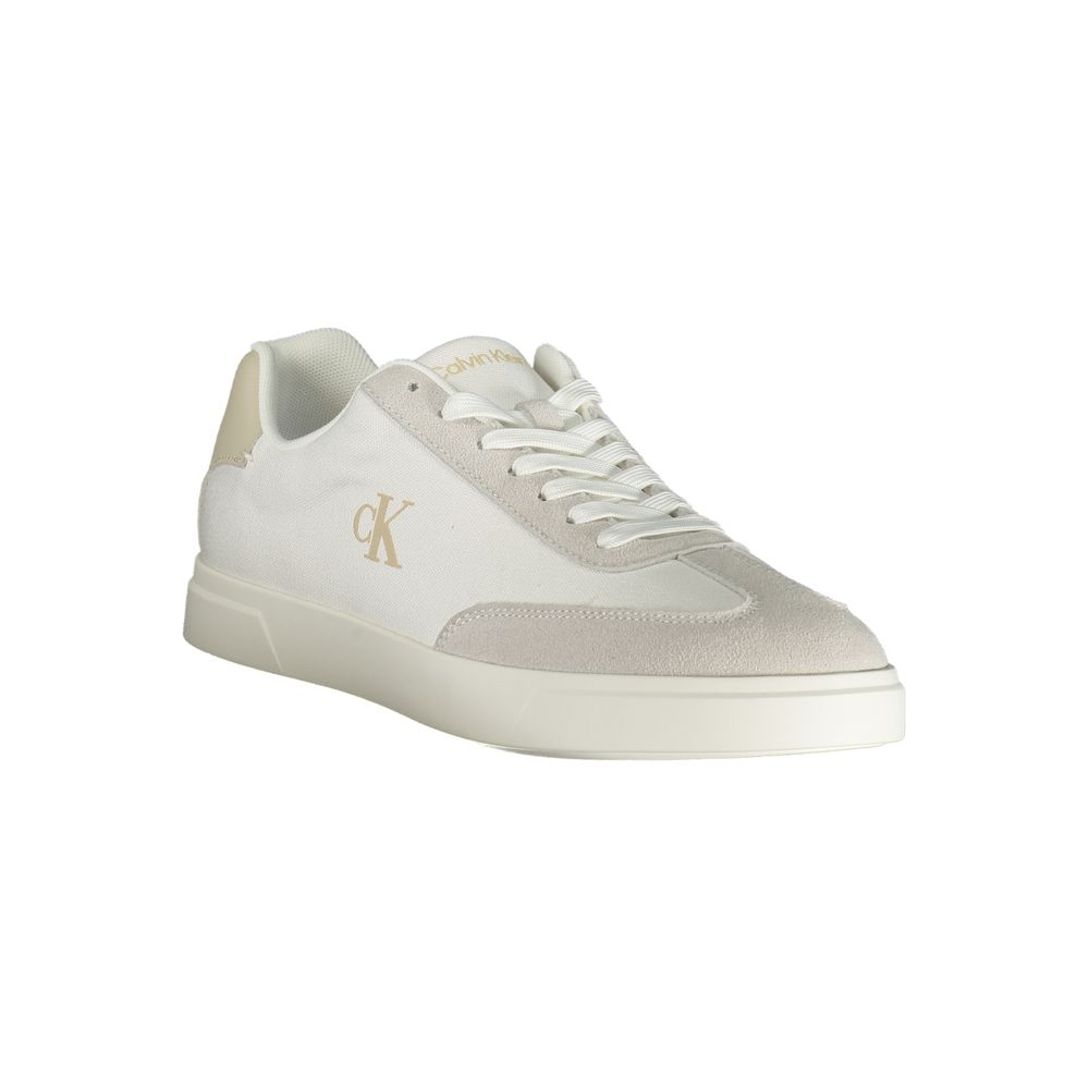 Calvin Klein White Polyurethane Men Sneaker | Regal Royce