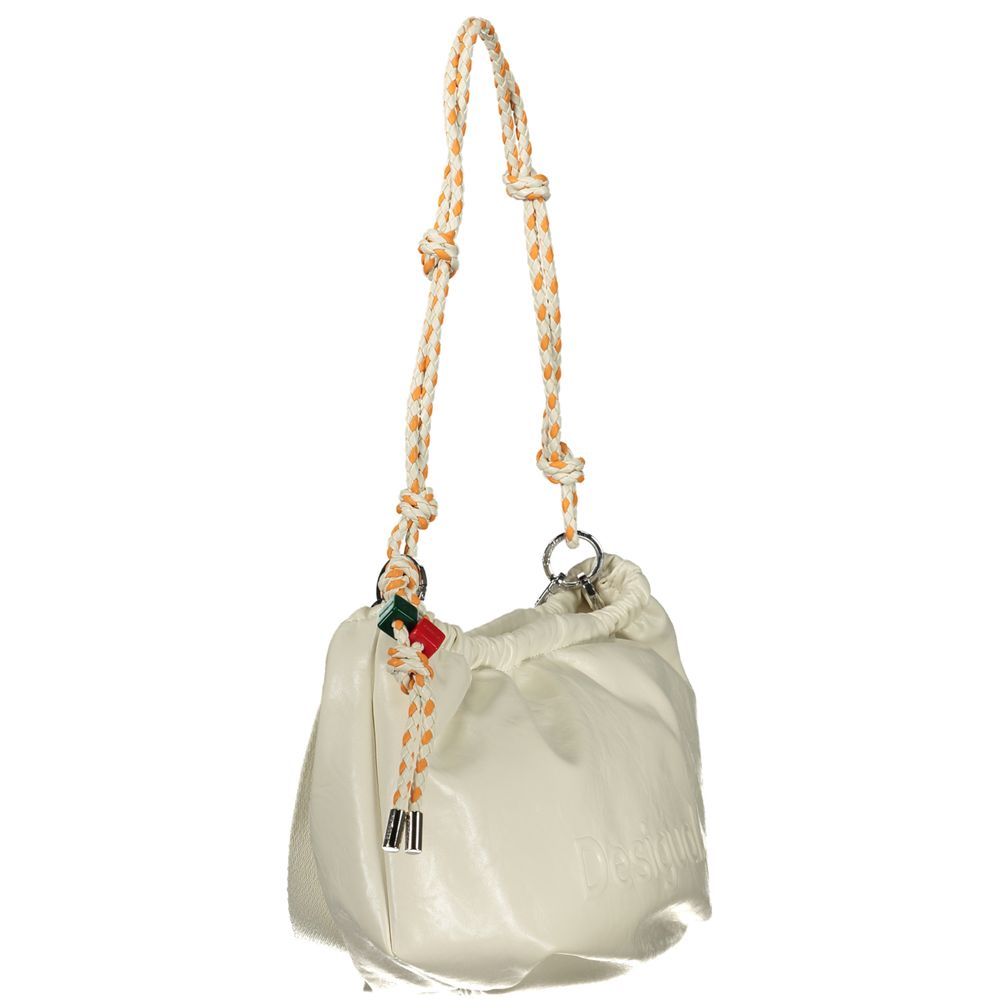 Desigual Ecru Polyurethane Women Handbag | Regal Royce