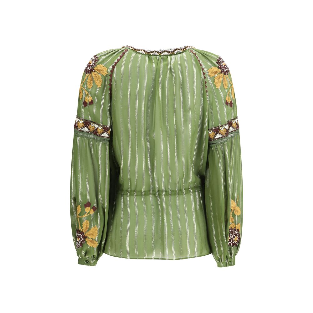 Valentino Bicolor Silk Pattern Shirt | Regal Royce