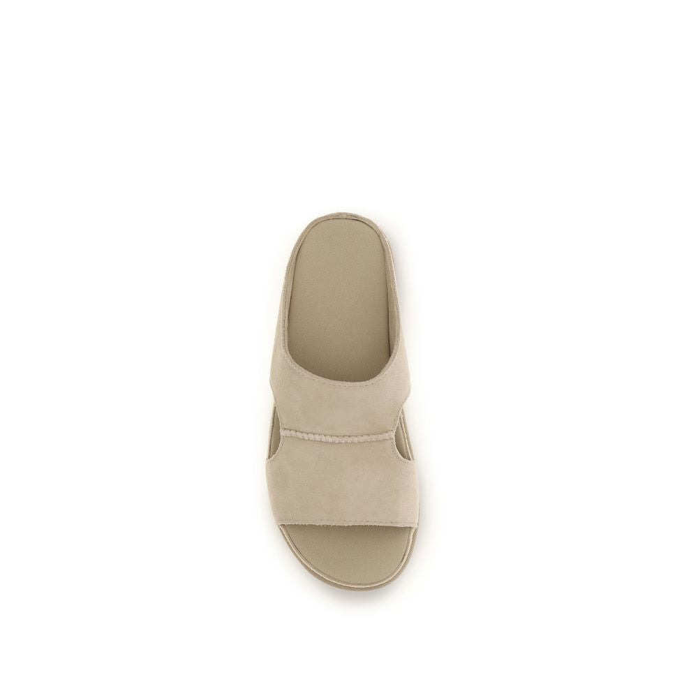 UGG Beige Calf Leather Bos Taurus Platform Sandals | Regal Royce