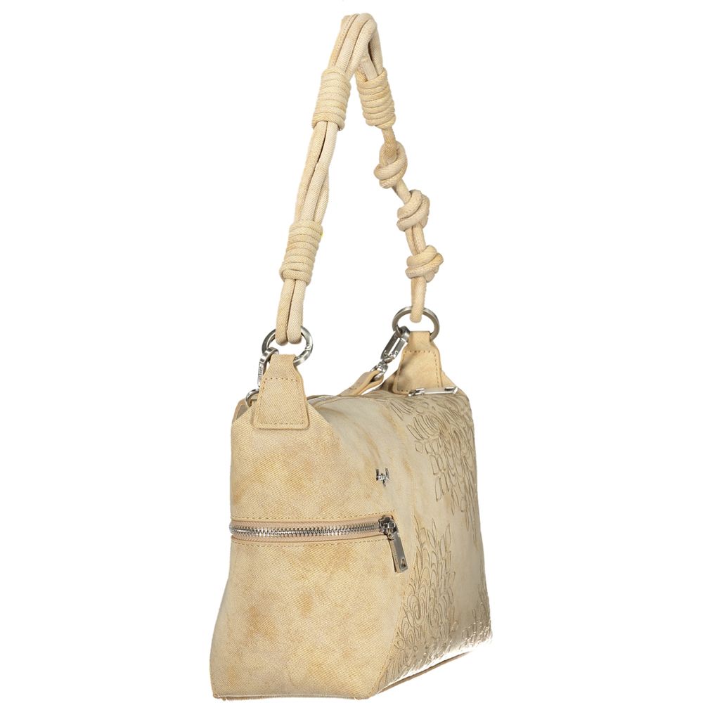 Desigual Beige Polyurethane Women's Shoulder Bag | Regal Royce