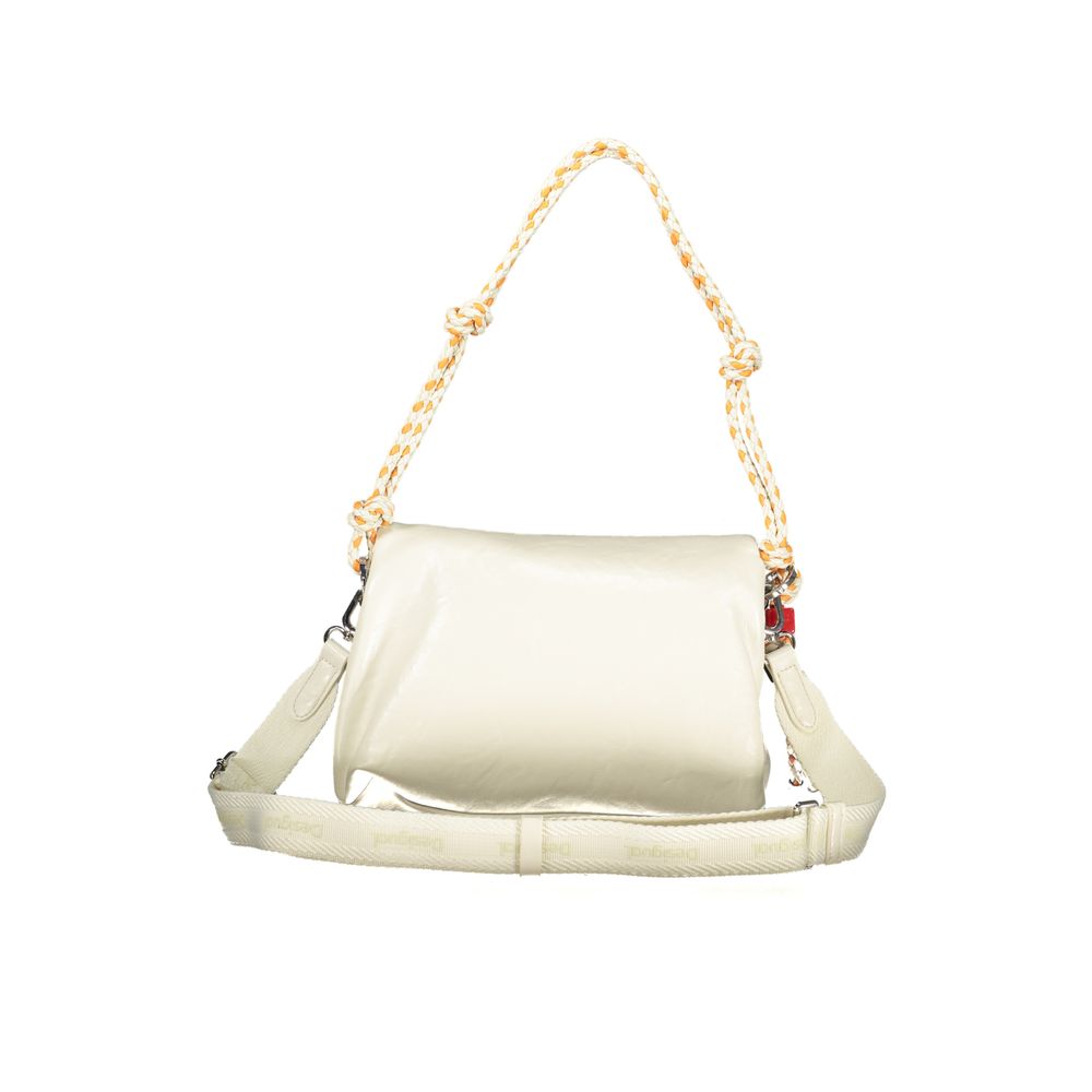 Desigual Ecru Polyurethane Women Handbag | Regal Royce