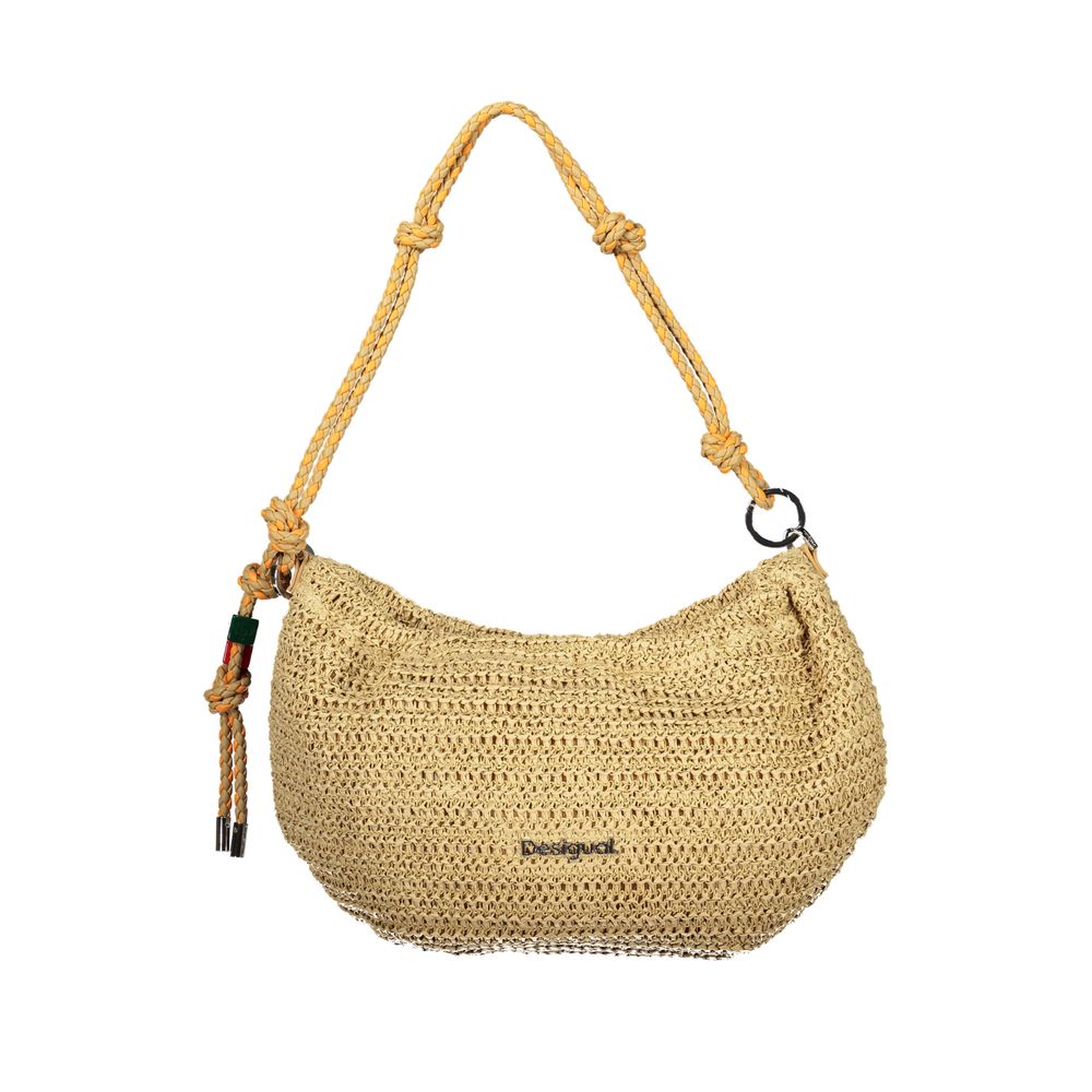 Desigual Beige Polyurethane Women Handbag | Regal Royce