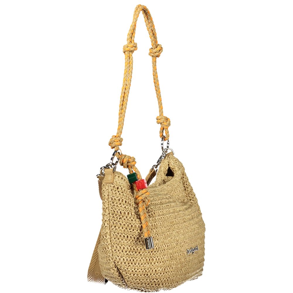 Desigual Beige Polyurethane Women Handbag | Regal Royce
