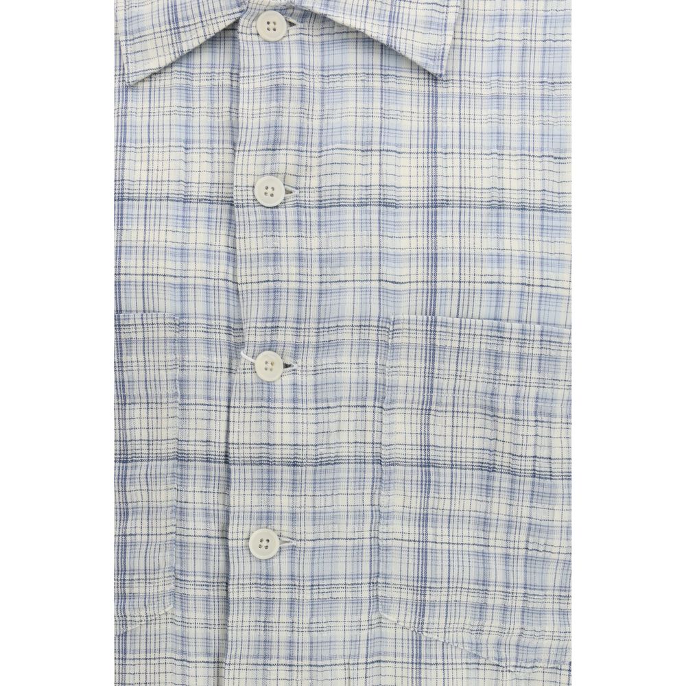Sunflower Blue Cotton Pattern Shirt | Regal Royce