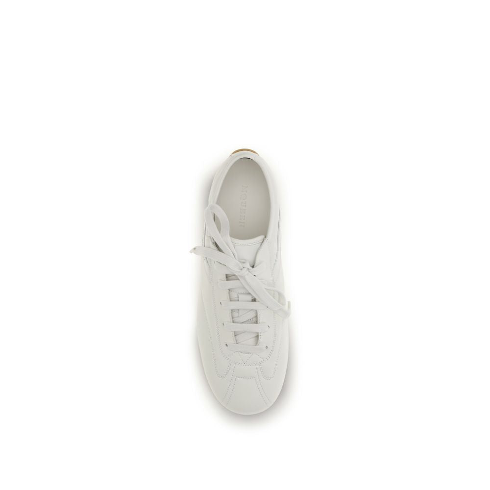 Alexander McQueen White Calf Leather Bos Taurus Athletic Sneakers | Regal Royce
