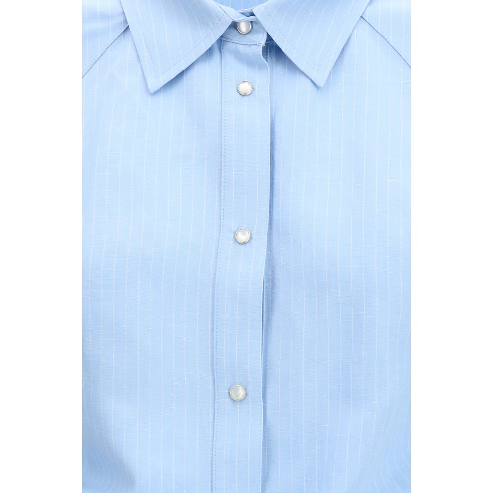 Jacob Cohen Blue Viscose Shortsleeve Shirt | Regal Royce