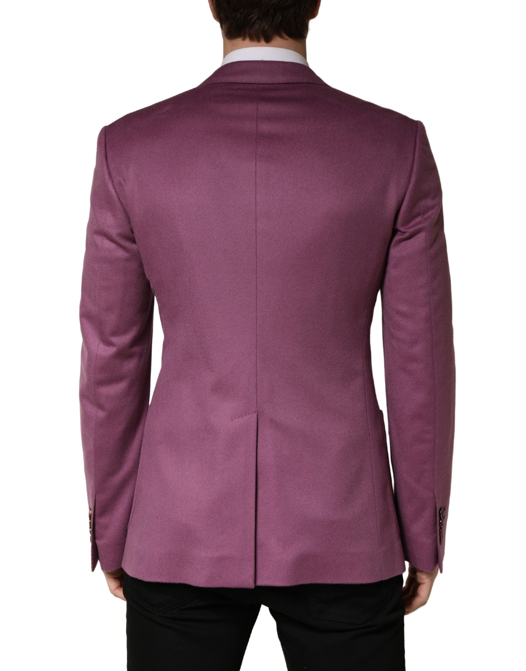 Dolce & Gabbana Purple Cashmere Slim Fit Coat Jacket Blazer | Regal Royce