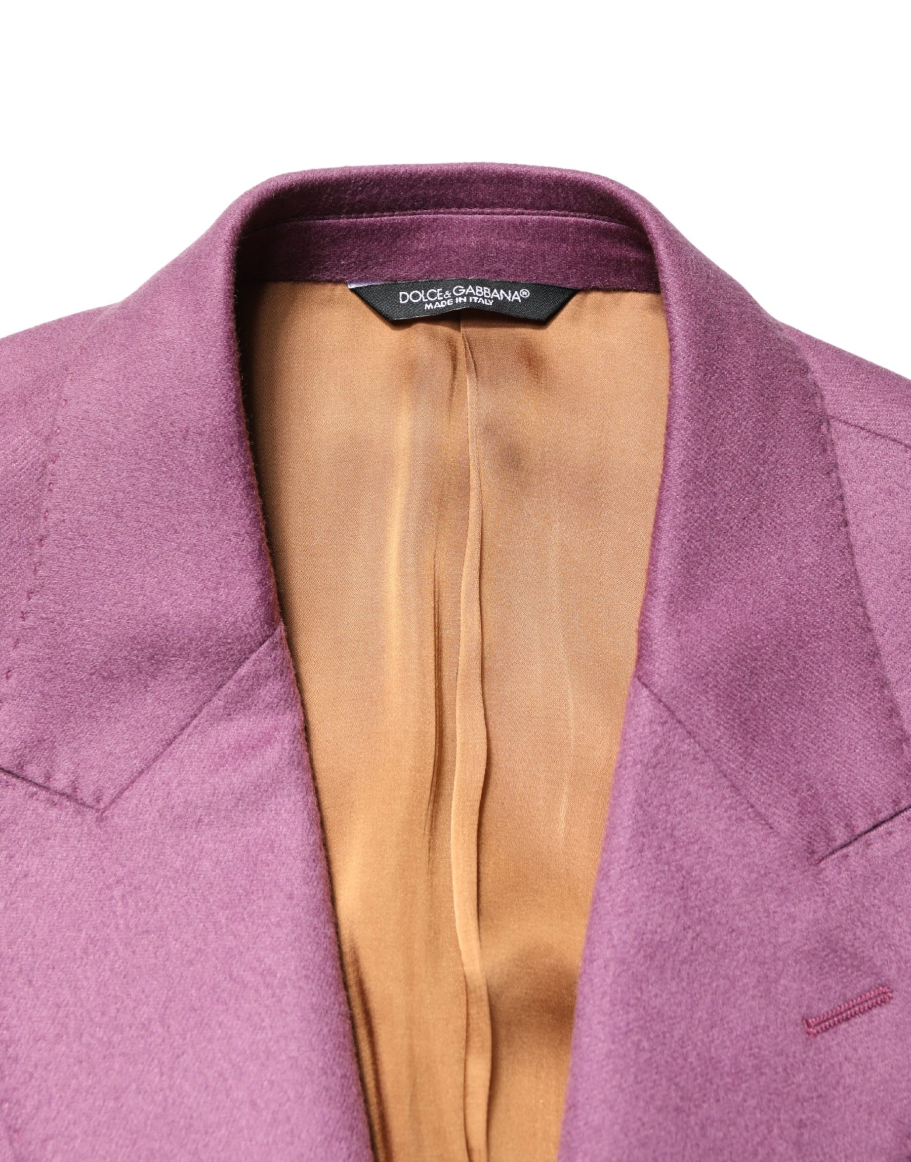 Dolce & Gabbana Purple Cashmere Slim Fit Coat Jacket Blazer | Regal Royce
