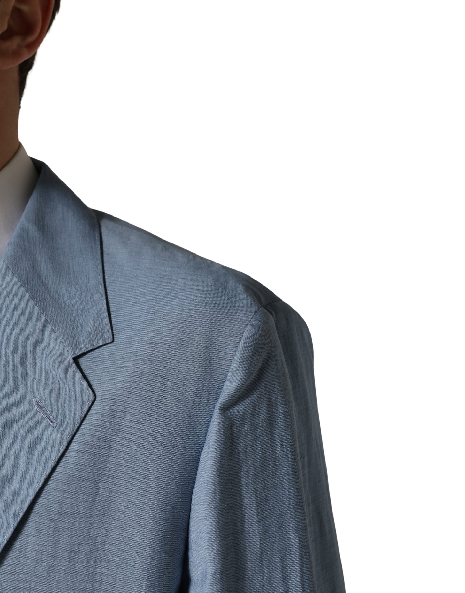 Dolce & Gabbana Light Blue Single Breasted Men Jacket Blazer | Regal Royce