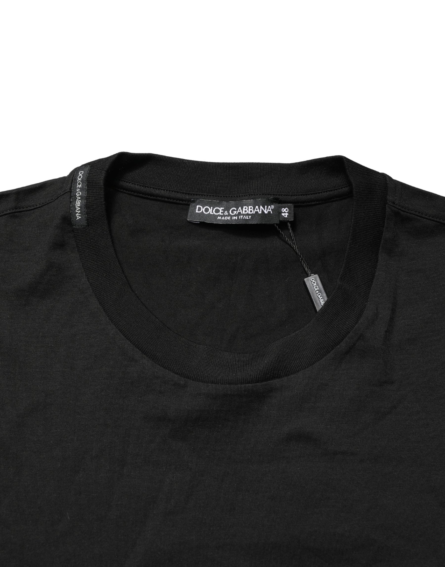 Dolce & Gabbana Black Crew Neck Sleeveless Tank Top T-shirt | Regal Royce