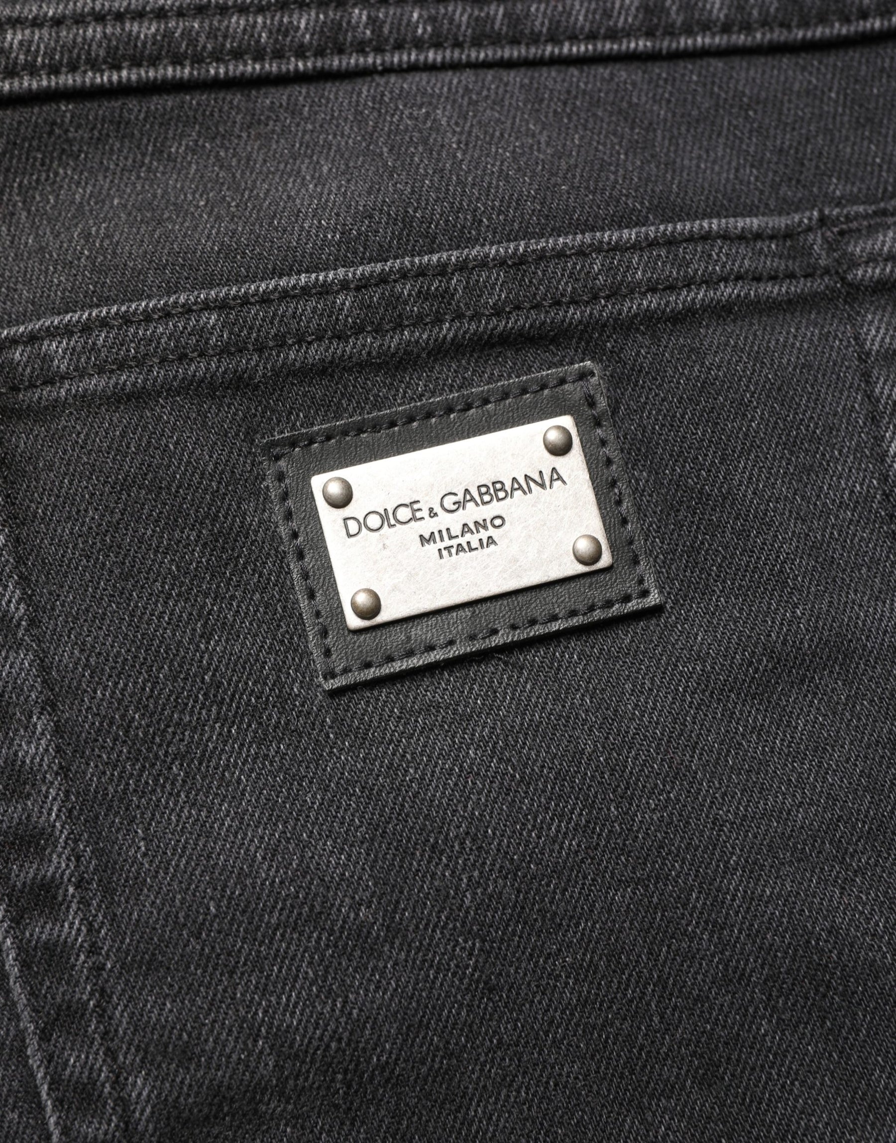 Dolce & Gabbana Black Cotton Stretch Regular SkinnyDenim Jeans | Regal Royce