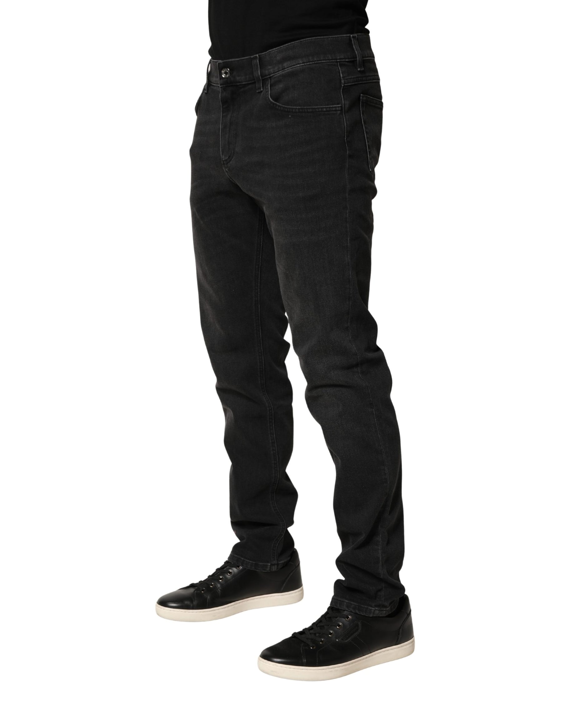 Dolce & Gabbana Black Cotton Stretch Regular SkinnyDenim Jeans | Regal Royce