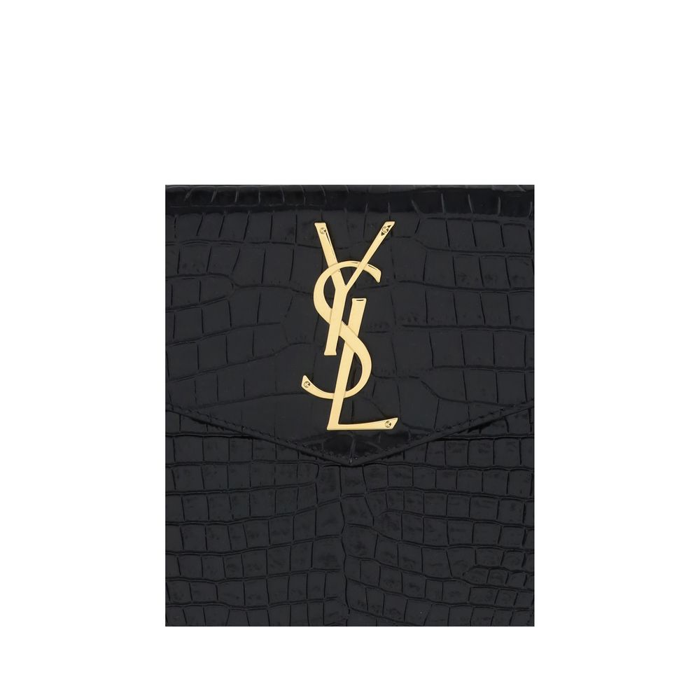 Saint Laurent Black Calf Leather Bos Taurus Accessories | Regal Royce