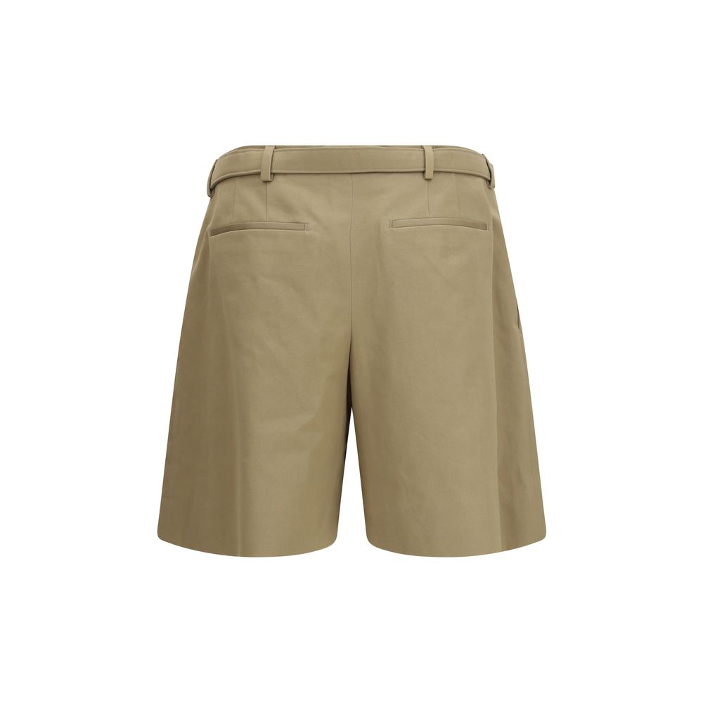 Saint Laurent Beige Cotton Bermuda Shorts | Regal Royce