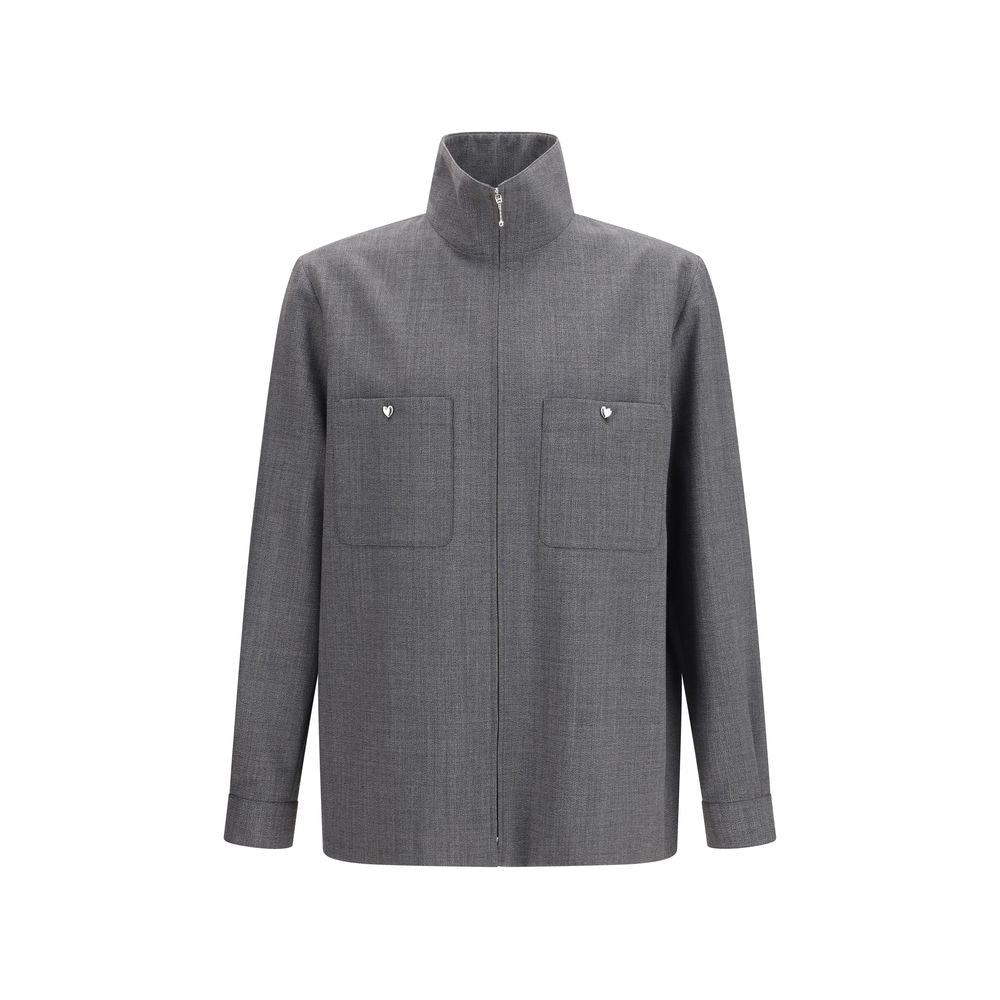 Valentino Gray Polyester Coat | Regal Royce