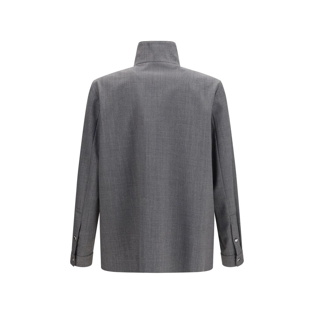 Valentino Gray Polyester Coat | Regal Royce