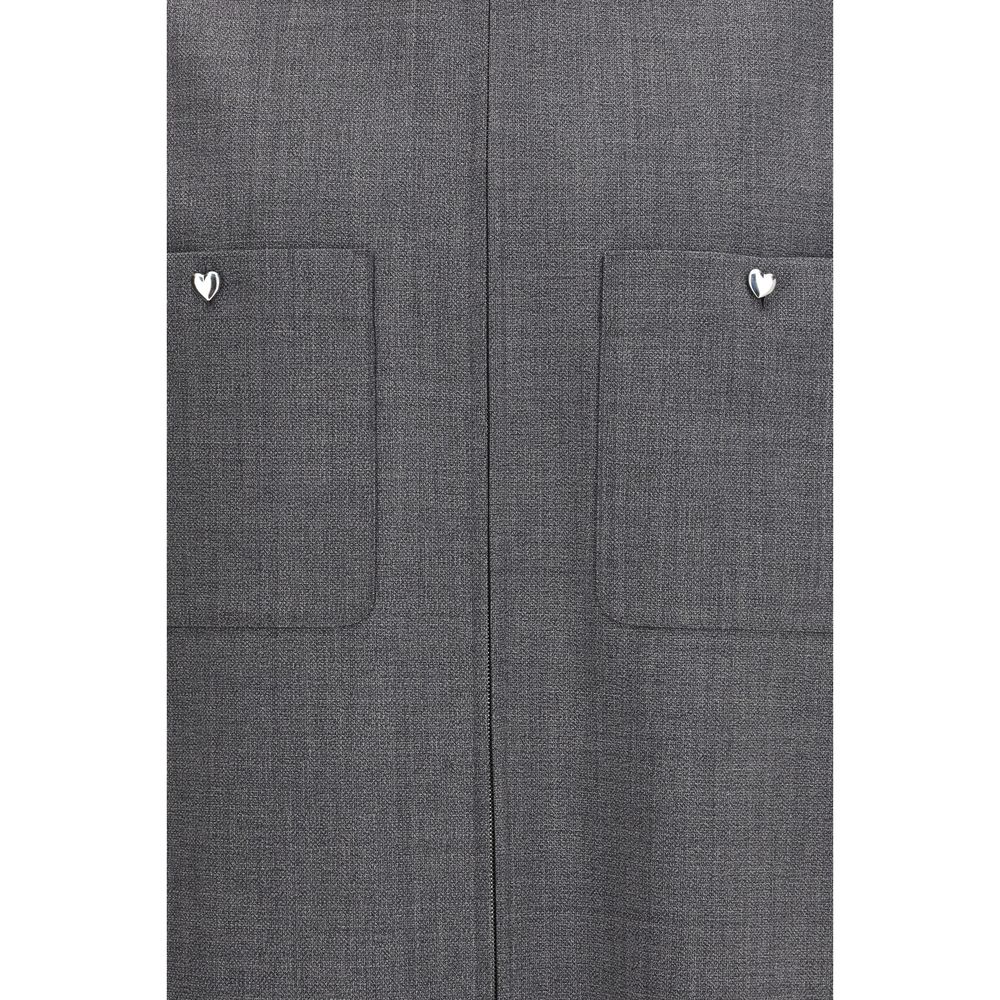 Valentino Gray Polyester Coat | Regal Royce