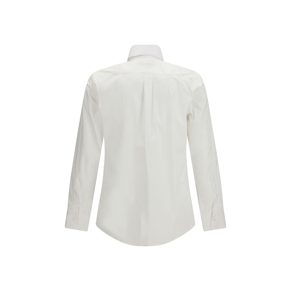 Dolce & Gabbana White Alpaca Vicugna Pacos Dress Shirt | Regal Royce