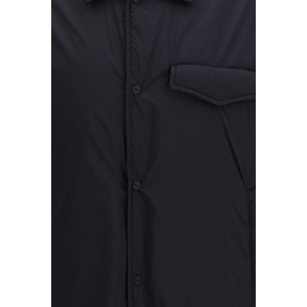Herno Black Nylon Coat | Regal Royce