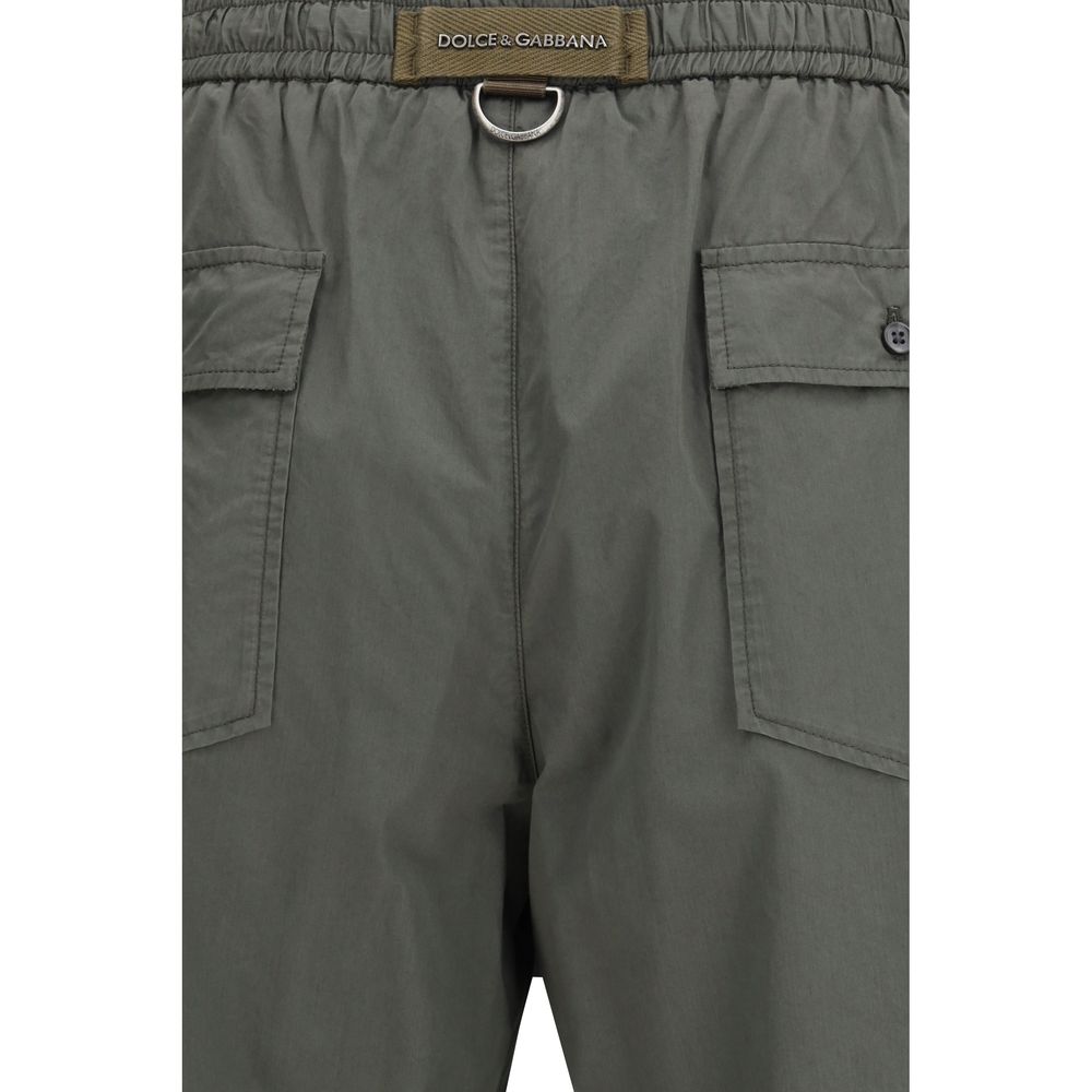 Dolce & Gabbana Gray Cotton Bermuda Shorts | Regal Royce