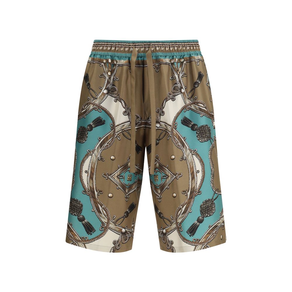 Dolce & Gabbana Multicolor Silk Bermuda Shorts | Regal Royce