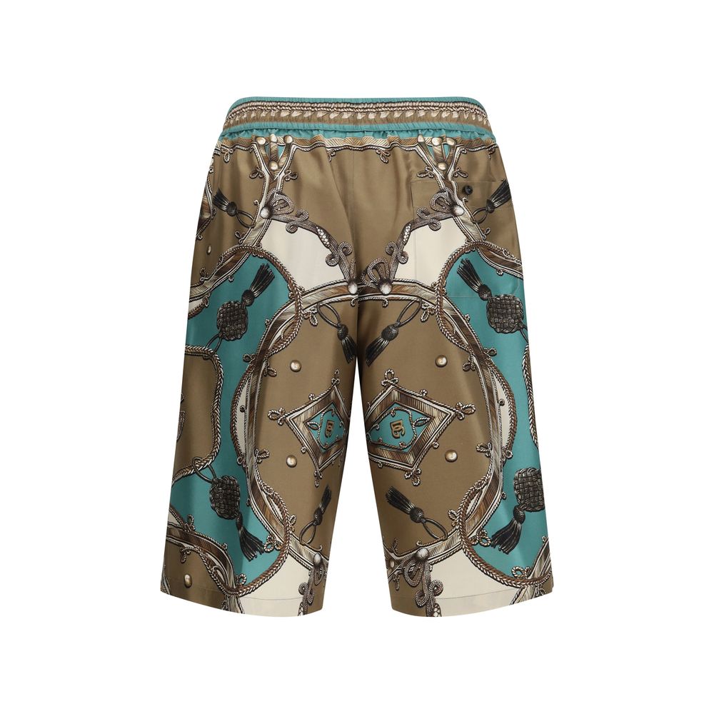Dolce & Gabbana Multicolor Silk Bermuda Shorts | Regal Royce