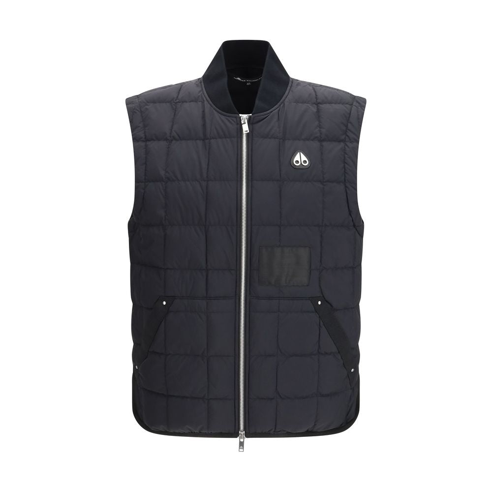Moose Knuckles Black Nylon Sleeveless Jacket | Regal Royce
