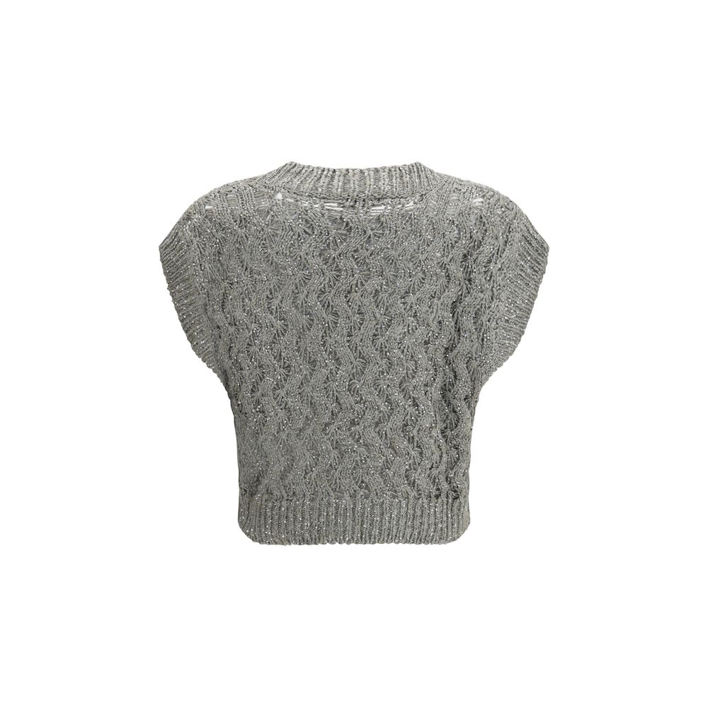 Brunello Cucinelli Bicolor Silk Sweatshirt | Regal Royce
