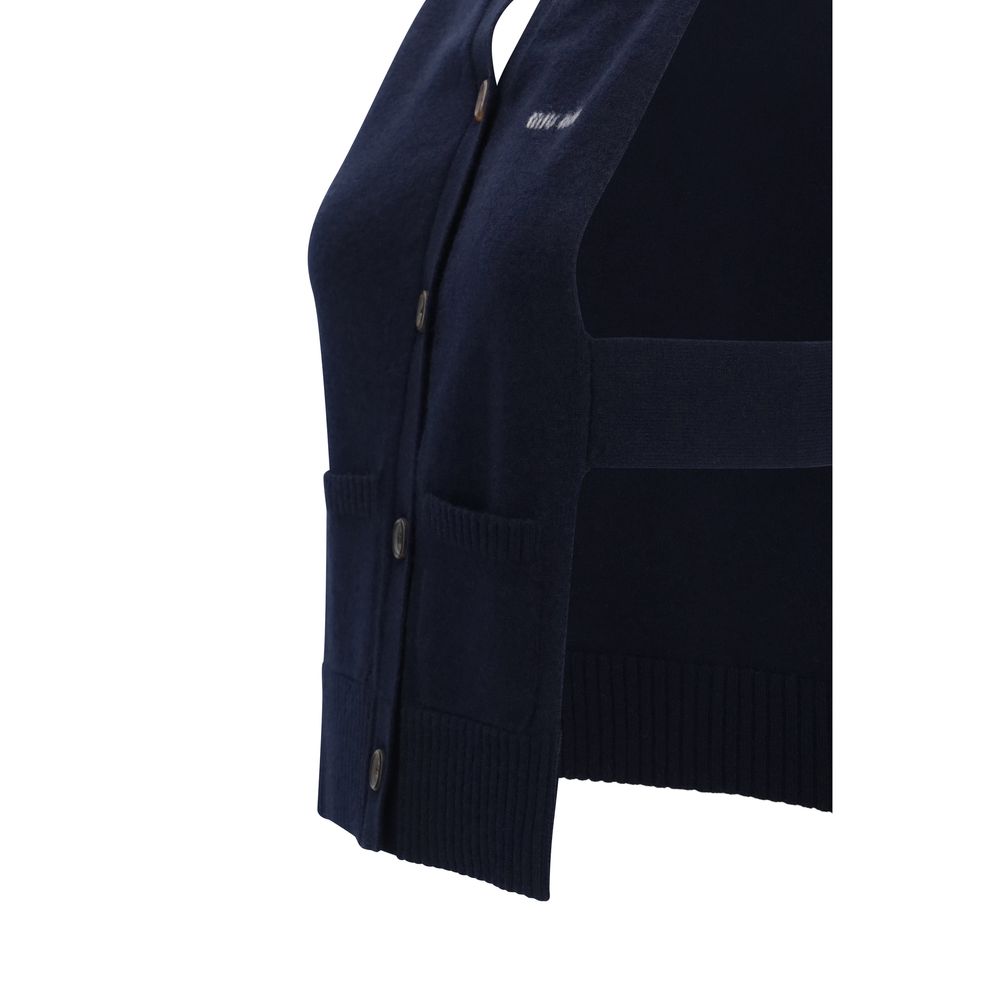 Miu Miu Blue Cashmere Sleeveles Sweater | Regal Royce