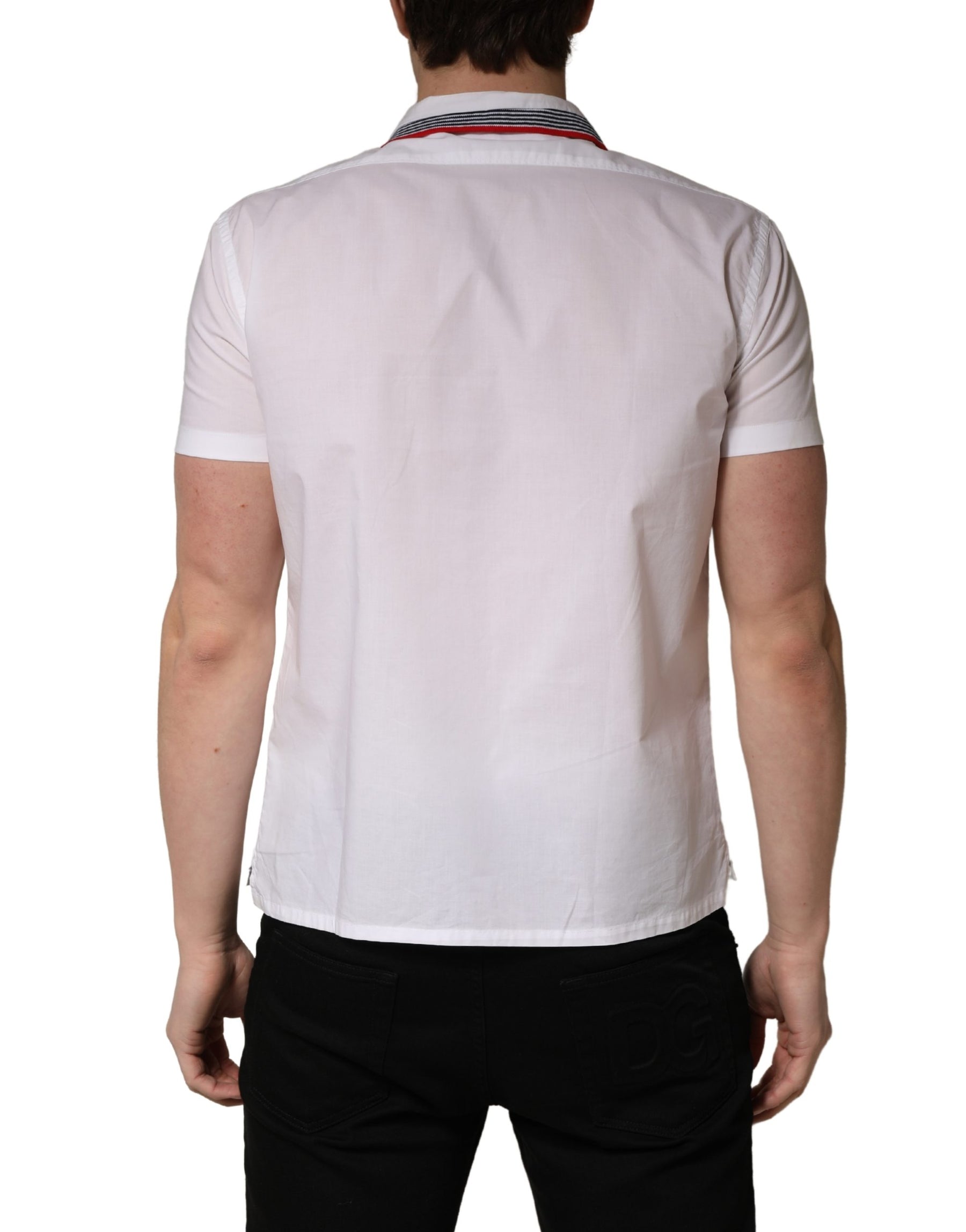 Daniele Alessandrini White Short Sleeves Button Down Shirt | Regal Royce