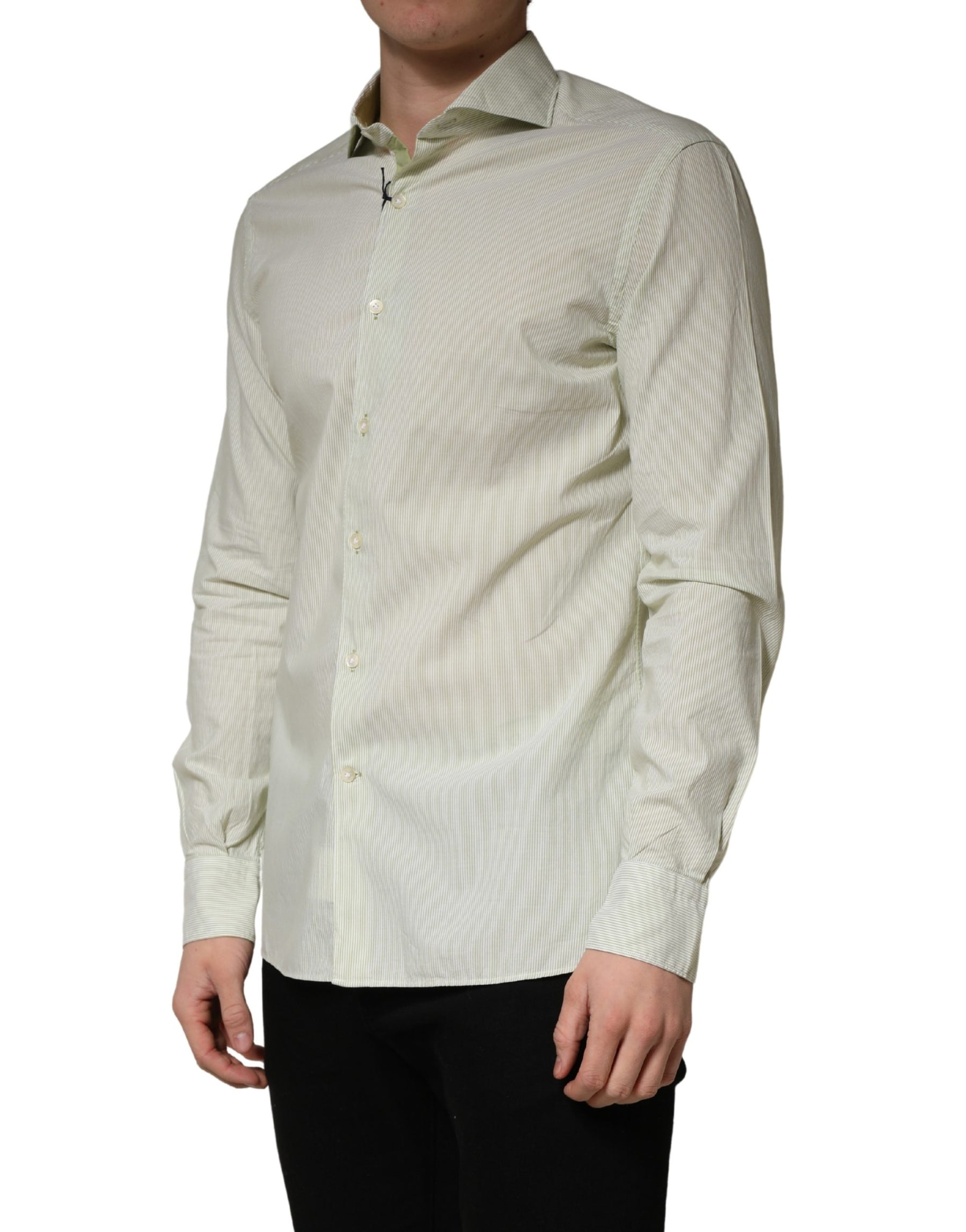 Domenico Tagliente Light Green Long Sleeves Formal Dress Shirt | Regal Royce