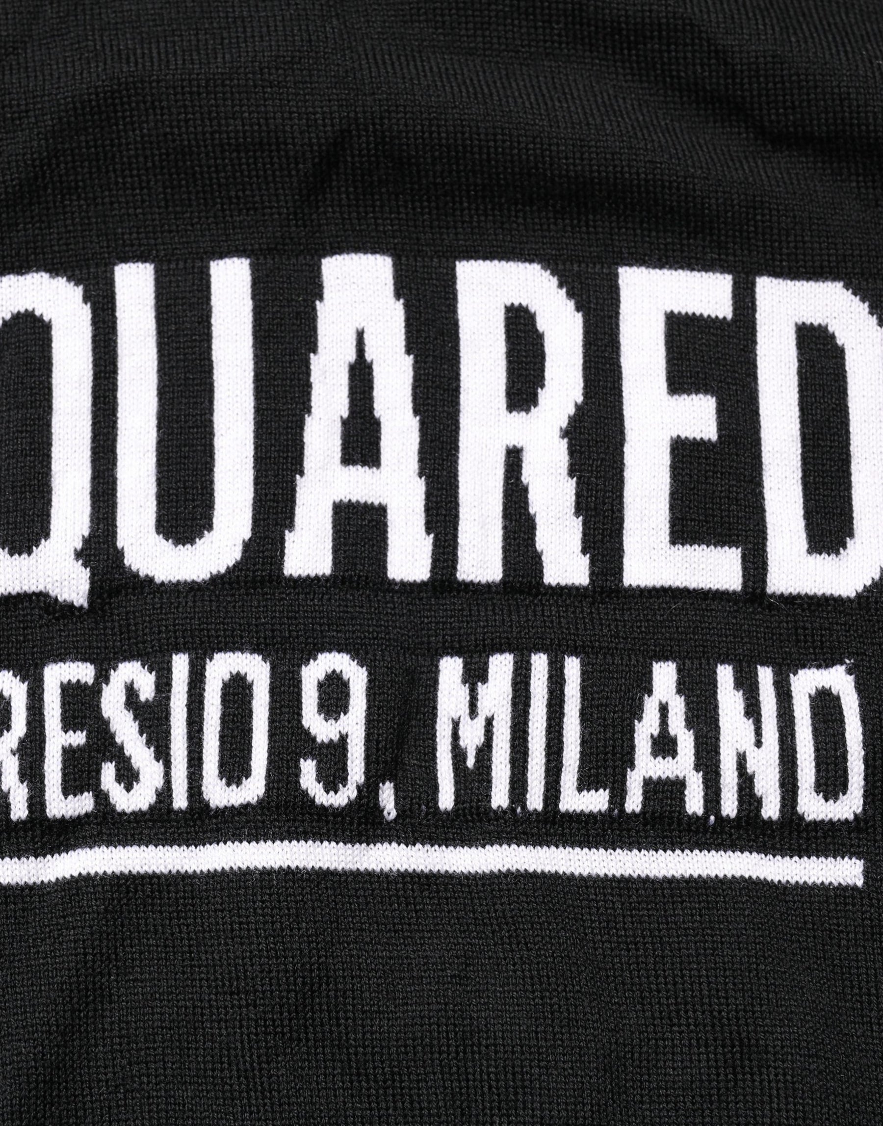 Dsquared² Black Logo Knitted Crew Neck Men Pullover Sweater | Regal Royce