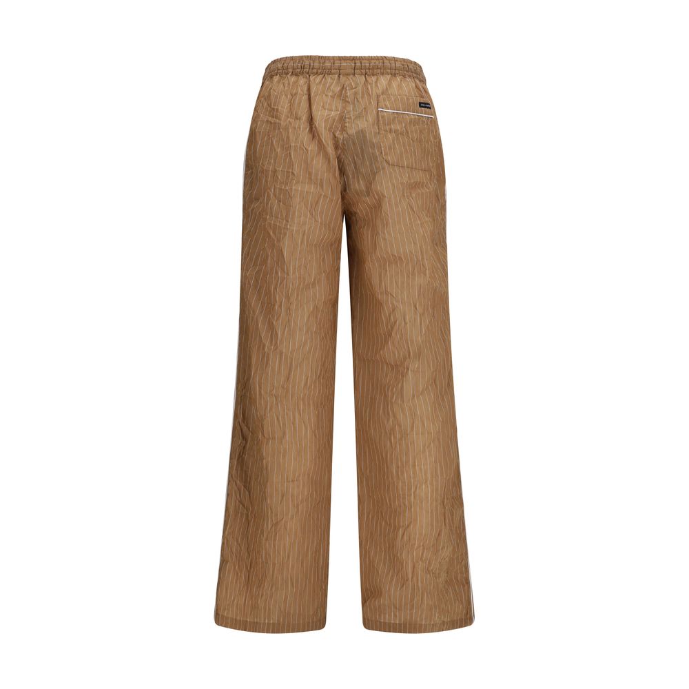 Dolce & Gabbana Brown Linen Casual Pants | Regal Royce