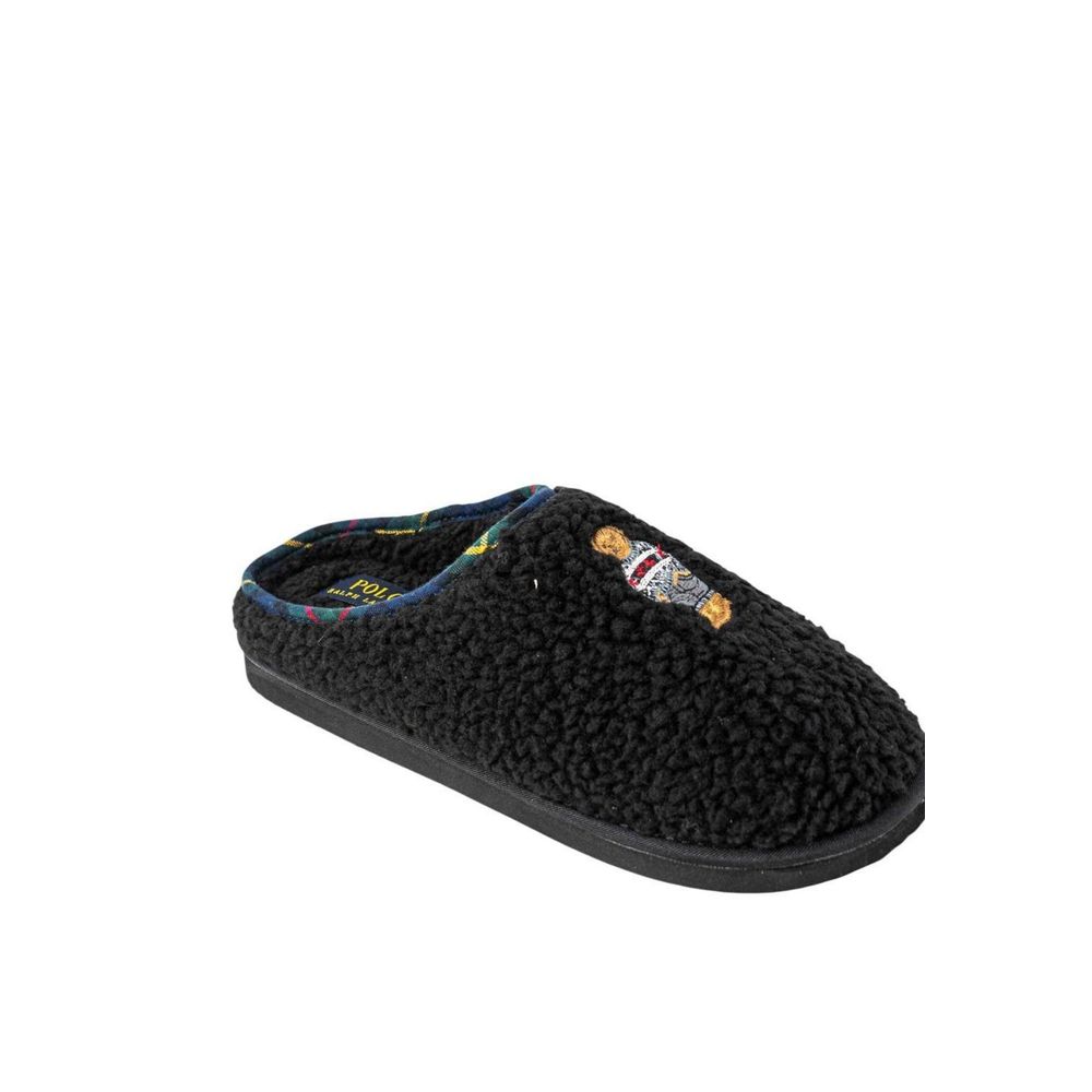 Ralph Lauren Black Cotton Slippers | Regal Royce