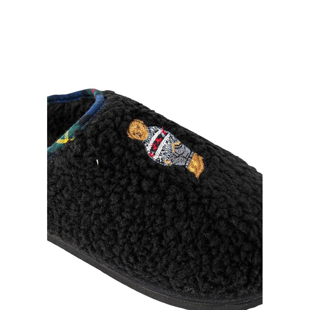 Ralph Lauren Black Cotton Slippers | Regal Royce