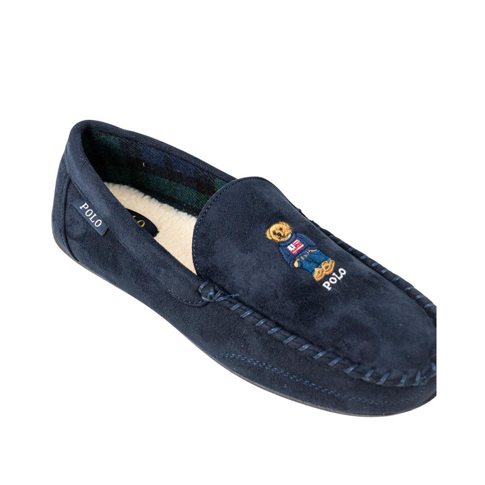 Ralph Lauren Blue Faux Fur Slippers | Regal Royce