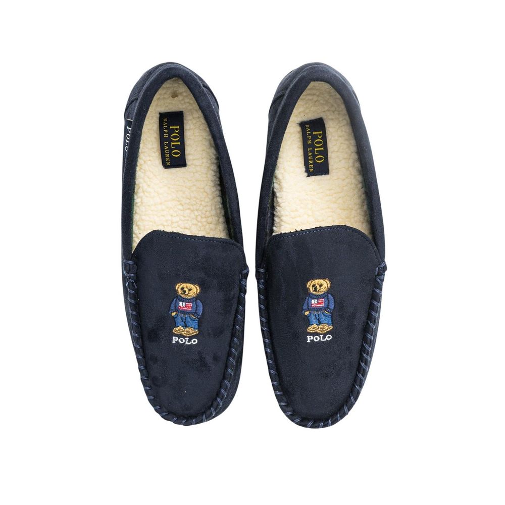 Ralph Lauren Blue Faux Fur Slippers | Regal Royce