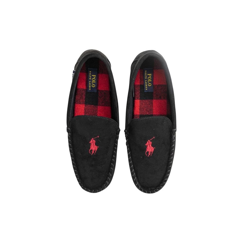 Ralph Lauren Black Faux Fur Slippers | Regal Royce