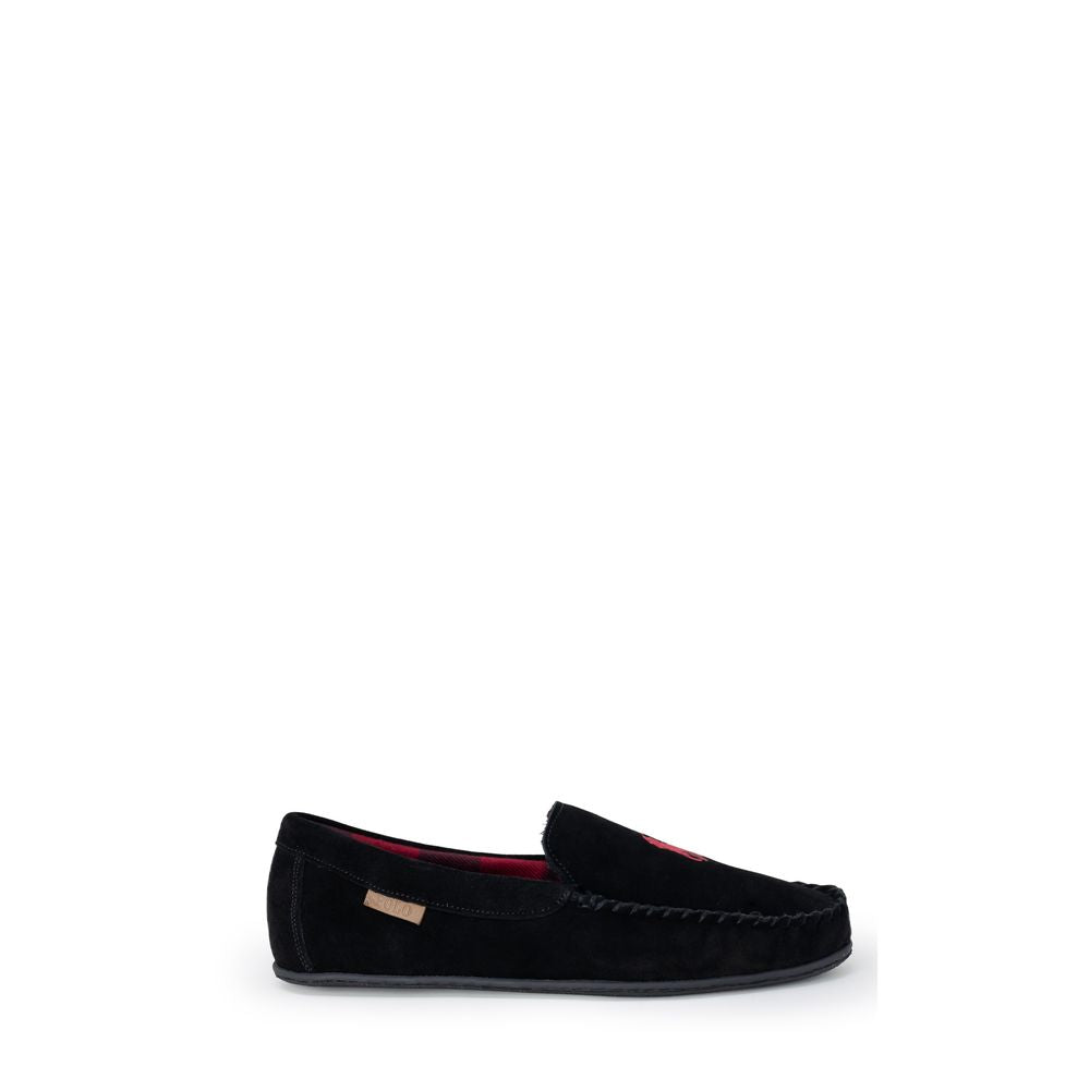 Ralph Lauren Black Faux Fur Slippers | Regal Royce