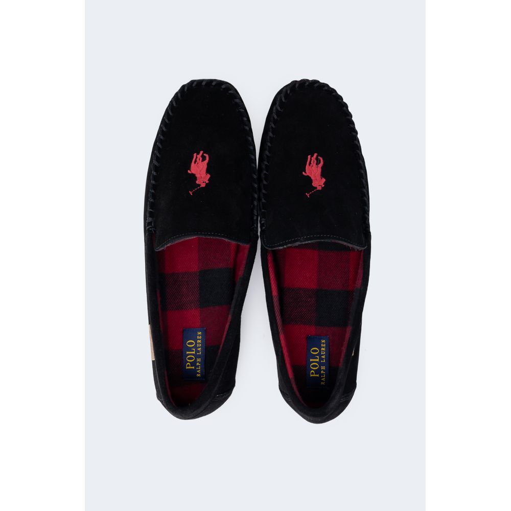 Ralph Lauren Black Faux Fur Slippers | Regal Royce