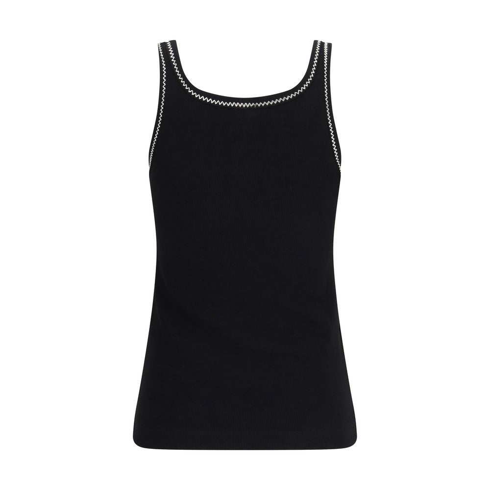 PINKO Black Cotton Sleeveles T-Shirt | Regal Royce