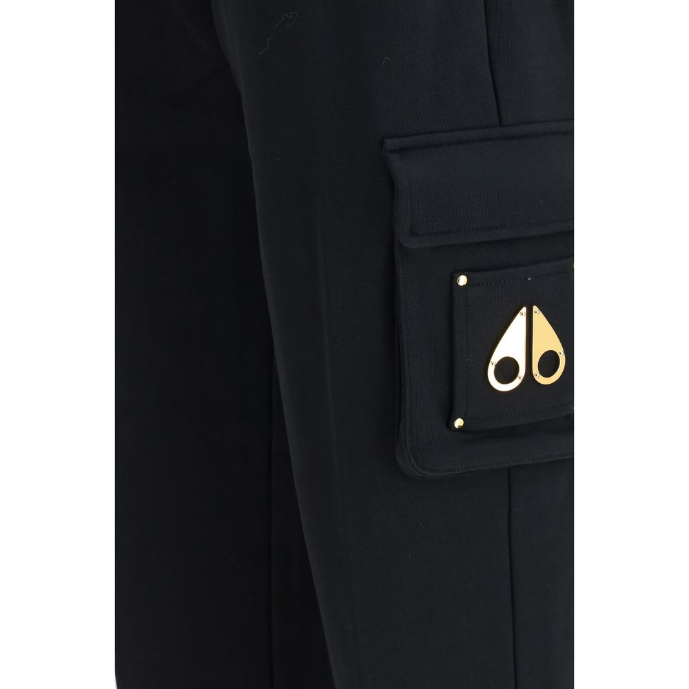 Moose Knuckles Black Cotton Casual Pants | Regal Royce