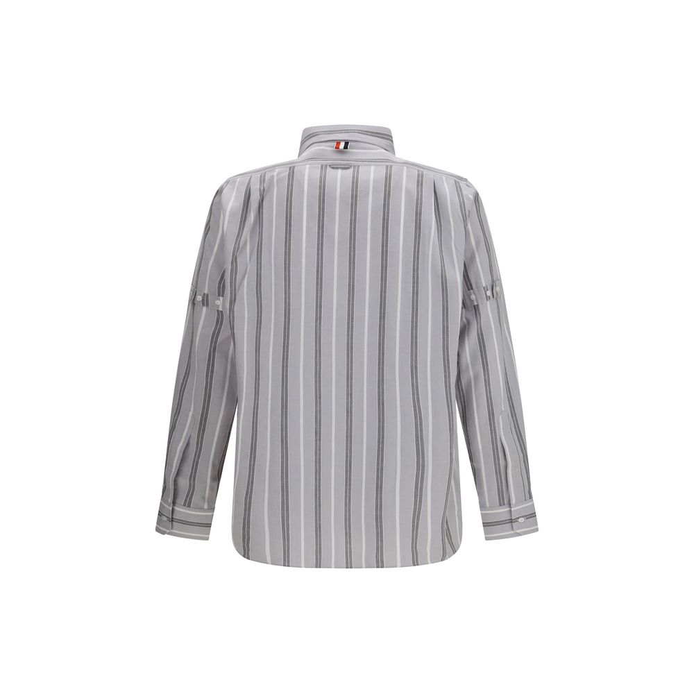 Thom Browne Gray Cotton Pattern Shirt | Regal Royce