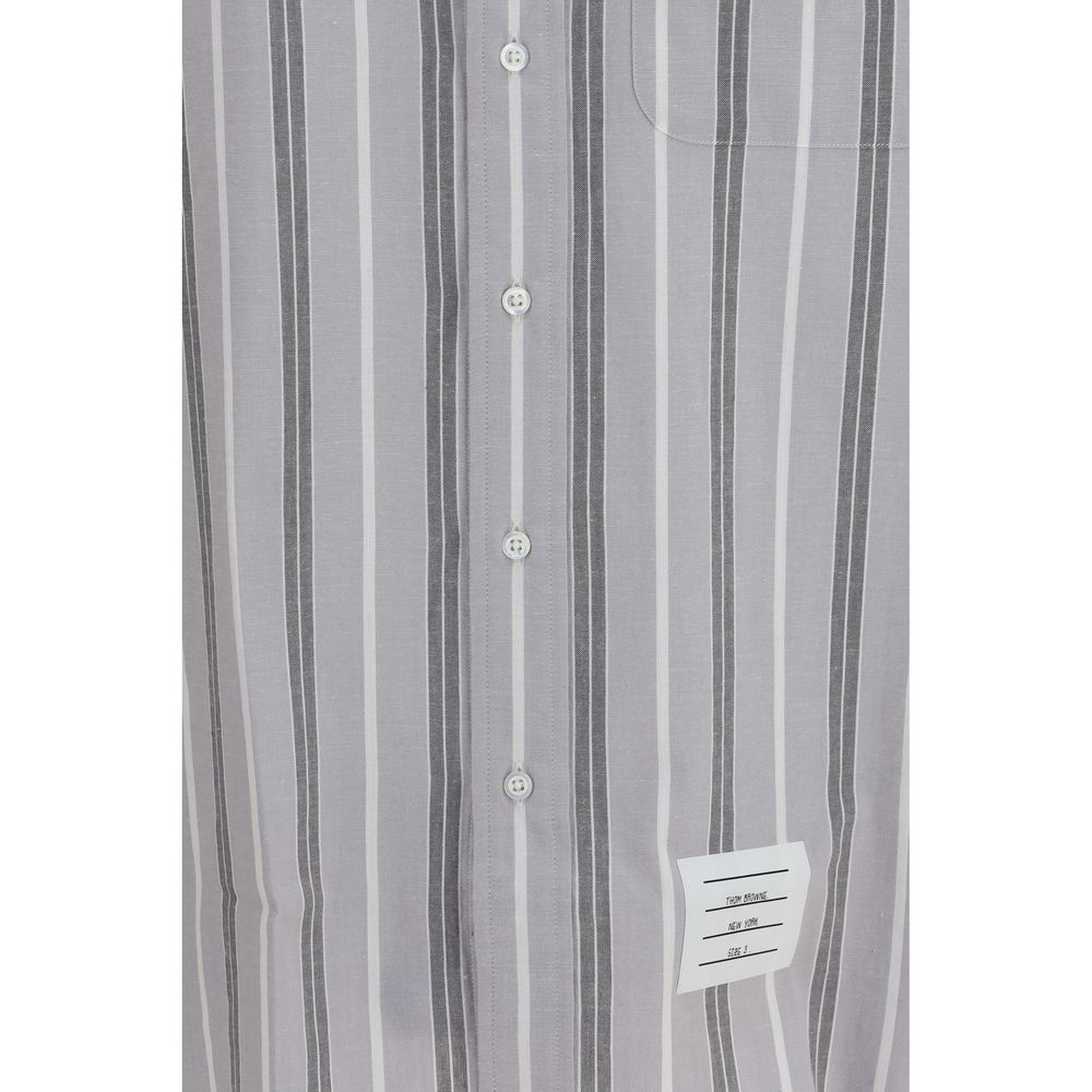 Thom Browne Gray Cotton Pattern Shirt | Regal Royce
