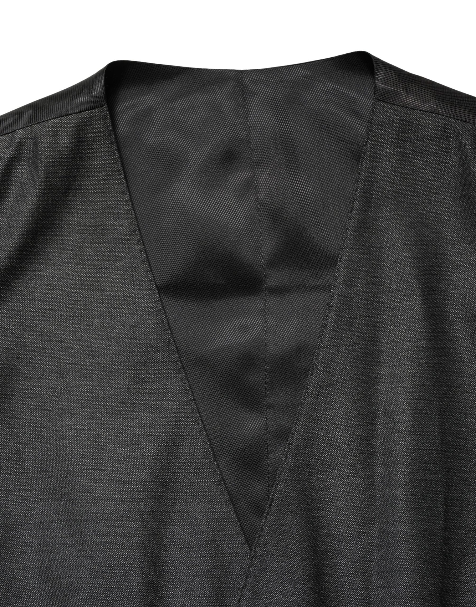 Dolce & Gabbana Dark Gray Wool Dress Formal Waistcoat Vest | Regal Royce