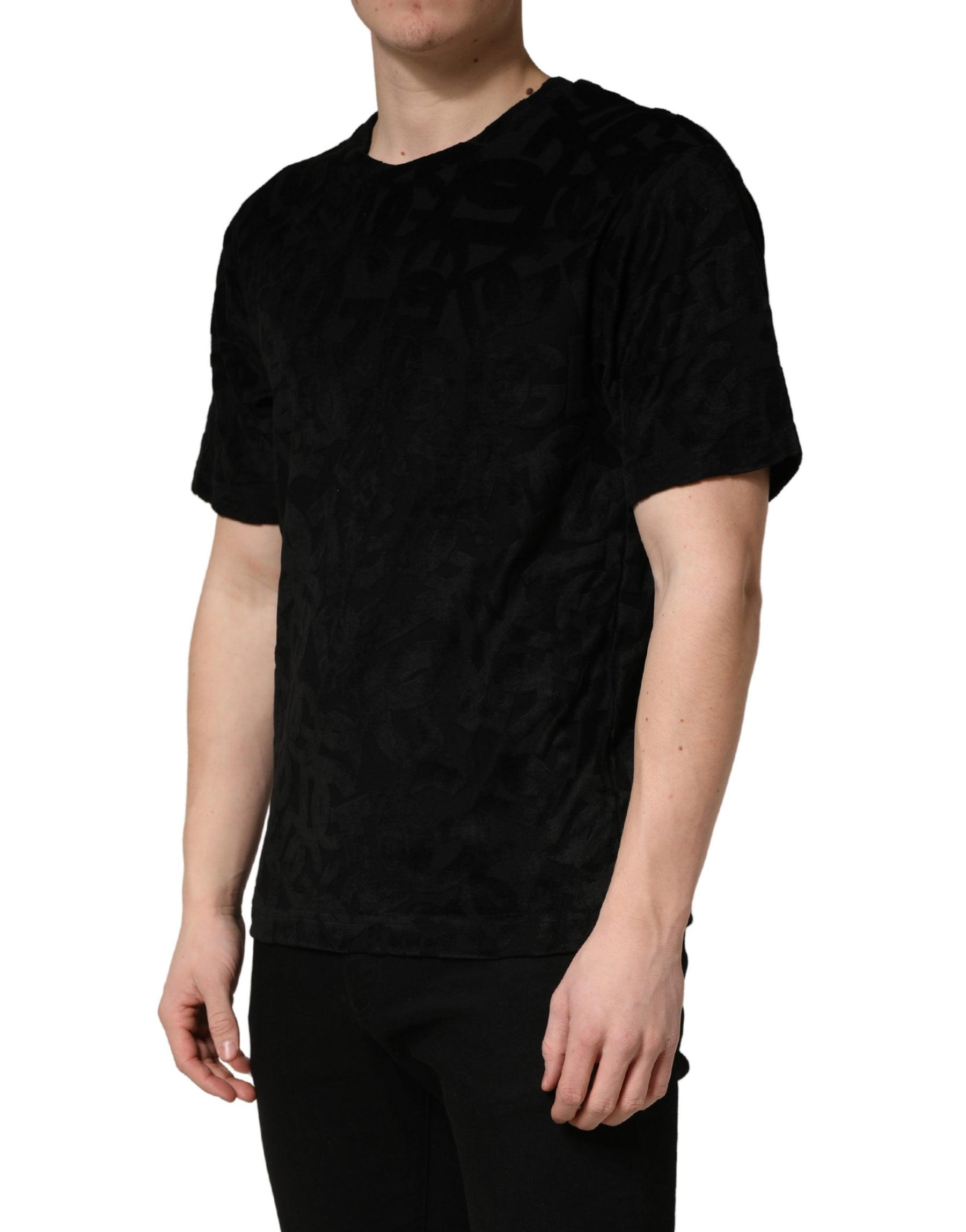 Dolce & Gabbana Black DG Mania Logo Print Casual  T-shirt | Regal Royce